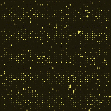 Glossy halftone rounds. Stylized stars in the night sky. Background seamless texture. Vector illustration.のイラスト素材