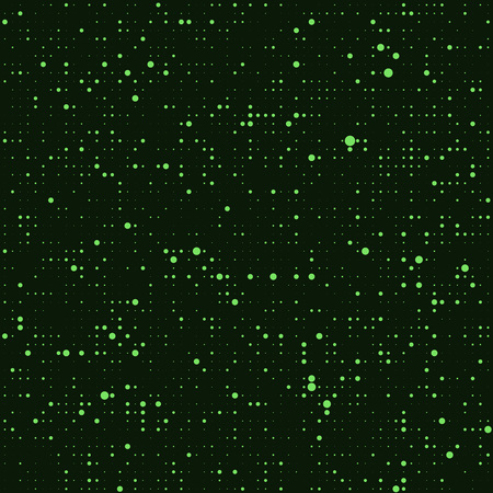 Glossy halftone rounds. Stylized stars in the night sky. Background seamless texture. Vector illustration.のイラスト素材