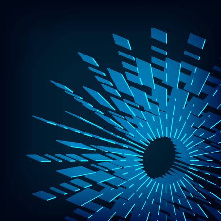 Abstract divergent 3d  stripes blast background  のイラスト素材