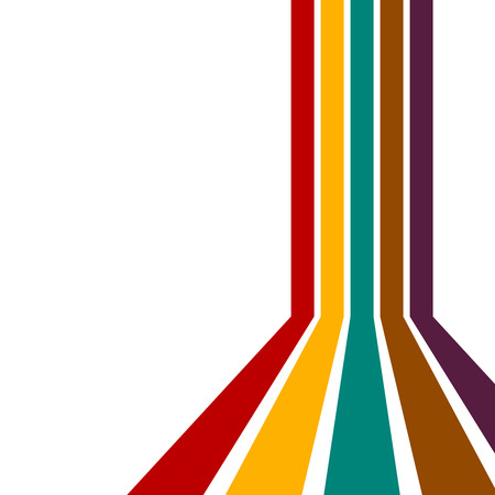 Colorful stripes with 3 d dimensional effect isolated on white.のイラスト素材