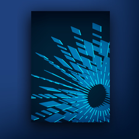 Vector 3d shape brochure  booklet cover design templates collectionのイラスト素材