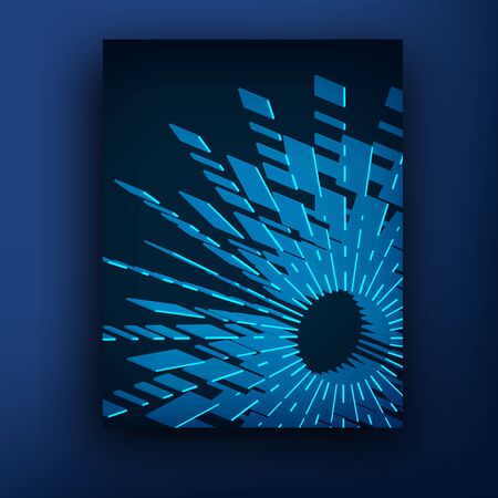 Vector 3d shape brochure  booklet cover design templates collectionのイラスト素材