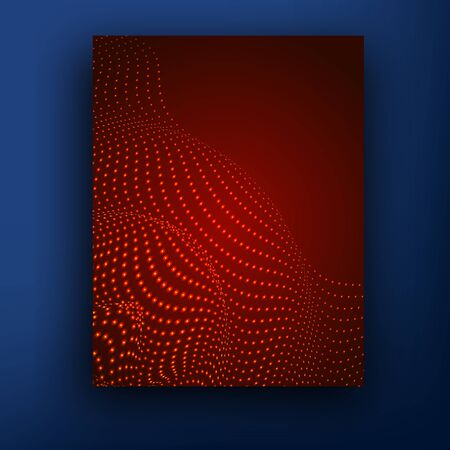 Vector red sound wave equalizer brochure   booklet cover design templates collectionのイラスト素材
