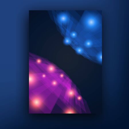 Vector perspective stripes with particles brochure  booklet cover design templates collectionのイラスト素材