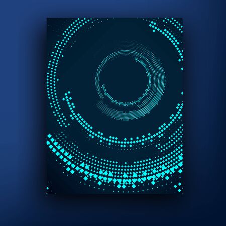 Vector tech matrix brochure booklet cover design templates collectionのイラスト素材