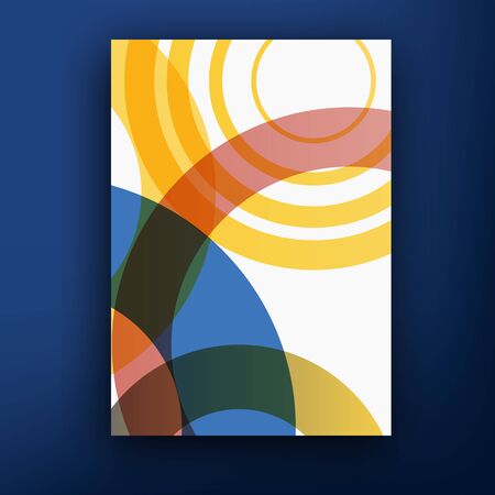 Vector retro circles brochure booklet cover design templates collectionのイラスト素材