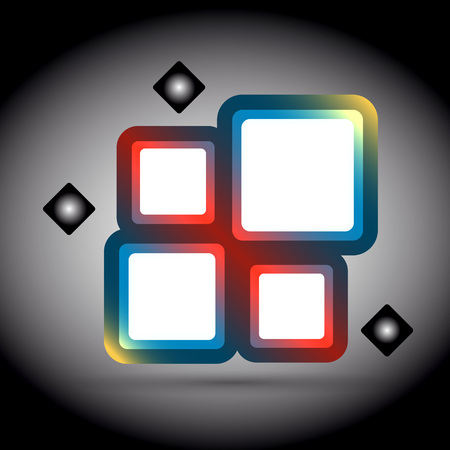 Abstract background of color boxes. Template for a text のイラスト素材