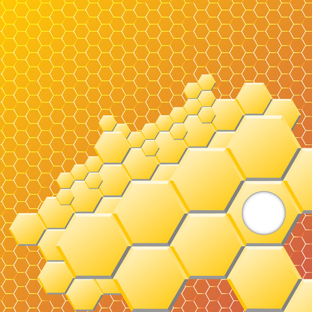 Abstract hexagon background. Vector illustration, contains gradients and effects.のイラスト素材