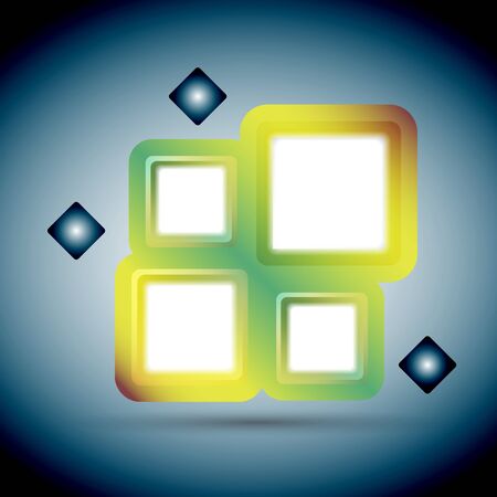 Abstract background of color boxes.のイラスト素材
