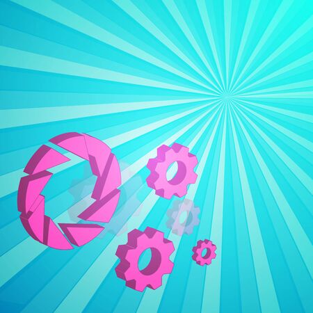 vector gear symbol elements のイラスト素材