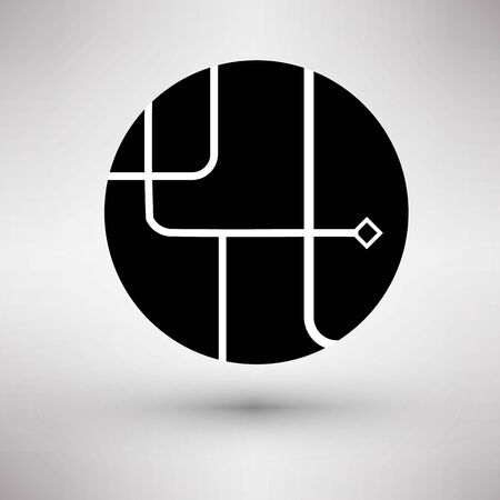 Ways of solution circle company symbol design.のイラスト素材