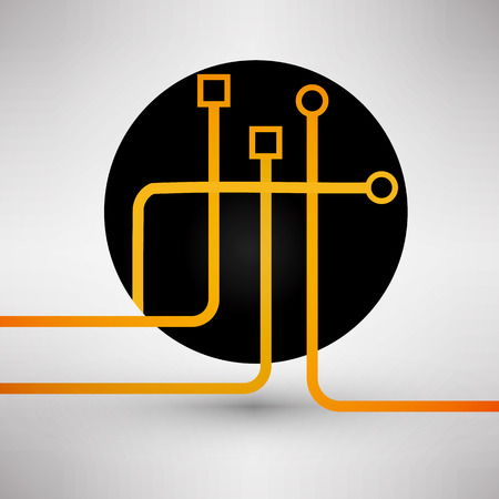 Ways of solution circle company symbol design.のイラスト素材