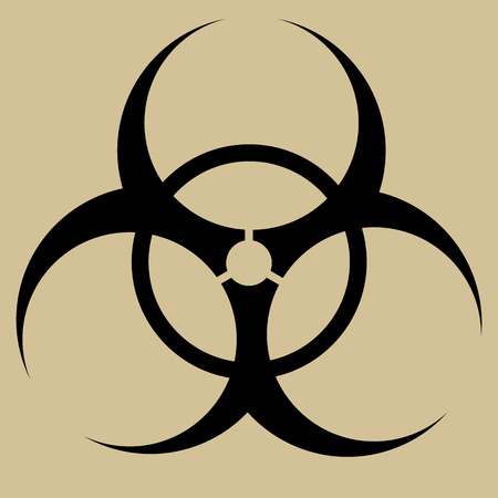 Biohazard symbol vector sign isolated のイラスト素材