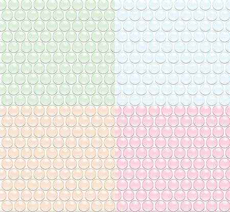 4 Seamless vector water drops Illustration on blue background. Vector set of 4 backgrounds.のイラスト素材