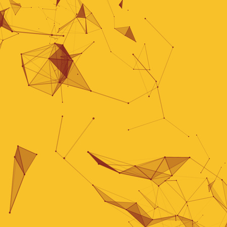 Virtual abstract background with particle, molecule structure.のイラスト素材