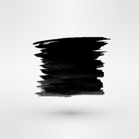 Set of Black ink vector paint stains.のイラスト素材
