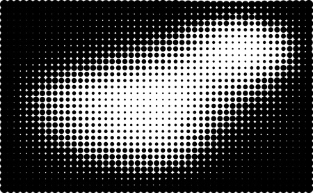 Vector Vintage Grunge Brush Stroke Dirty Overlay Distress Border Frame. Rectangle in Grungy Style for your Design . Halftone Dots Overlay Texture . Wallpaper background distress collectionのイラスト素材