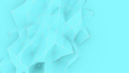 Illustration of polygonal triangle geometric surface. 3D render backround of low poly background...