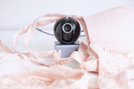 Webcam Hidden in women's underwear for covert surveillance of the house. Surveillance and security...
