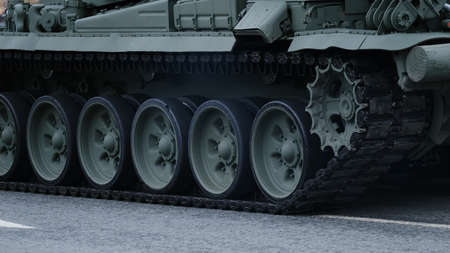 Moscow, Russian Federation, 07/05/2021: rehearsal of the parade of military equipment dedicated to the Victory Day 9 may on the central streets of the cityのeditorial素材
