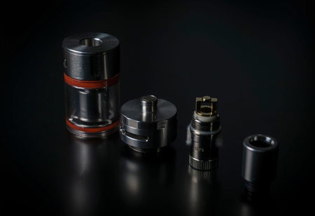 Repair,maintenance vaper device mod. Parts of modern vaporizer e-cig device,spare parts.Micro coil...