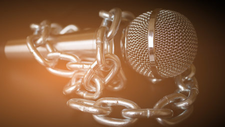 Freedom of the press is at risk concept - World press freedom day concept