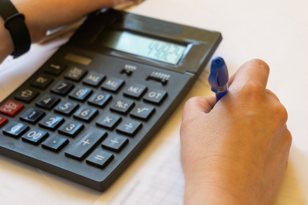 Accountants work analyzing financial reports. Small businessの写真素材