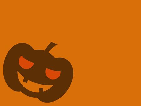 Halloween decorations on yellow background. Halloween concept. Scary Pumpkin and bats.の写真素材