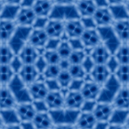 Classic Blue kaleidoscope geometrical ornament abstract background. Trendy color concept of the year. 2020 trendの写真素材
