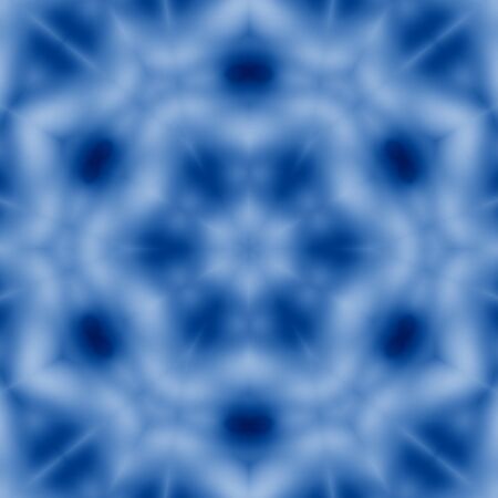 Classic Blue kaleidoscope geometrical ornament abstract background. Trendy color concept of the year. 2020 trend.の写真素材