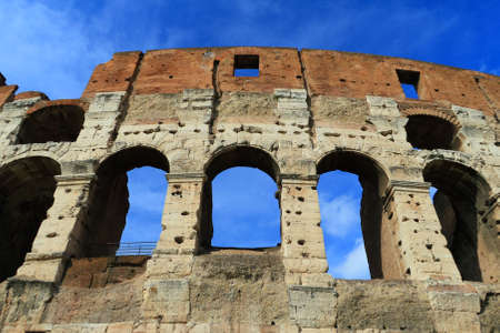 Colosseum,ruin, Rome, Italy,Europe. Colosseum in Rome against blue sky. の写真素材