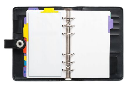 Open blank Personal Organizerの写真素材