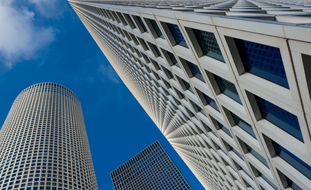 Tel-Aviv Azrieli Center Skyscrapers の写真素材