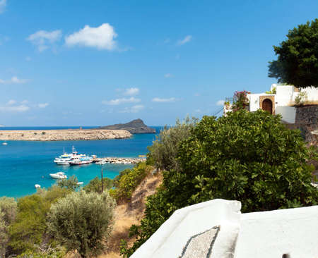 lindos. Island of Rhodes in Greeceのeditorial素材