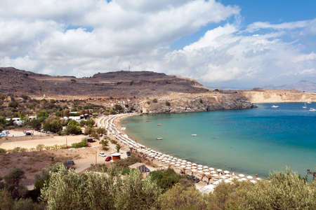 lindos. Island of Rhodes in Greeceのeditorial素材