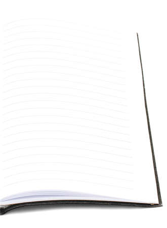 Open writing blank notebook with lined paperの写真素材