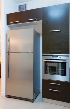 Kitchen modern design with integrated appliancesの写真素材