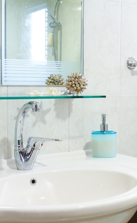 Interior design of a bathroomの写真素材