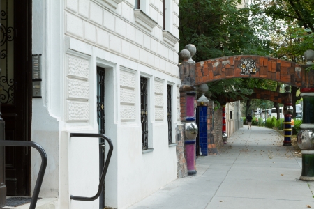 Hundertwasser s Kunst Haus in Vienna  Austriaのeditorial素材