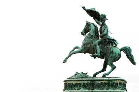 Statue Of Archduke Charles Of Austria at the Hofburg Imperial Palace in Viennaの写真素材