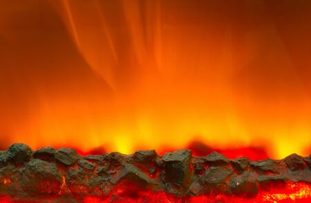 Electric fire backgroundの写真素材