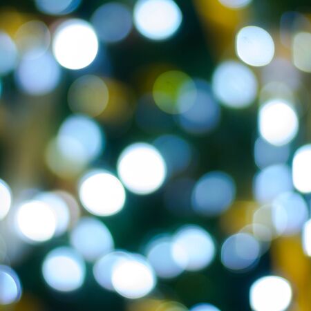 Blurry pattern of colorful decoration lightsの写真素材