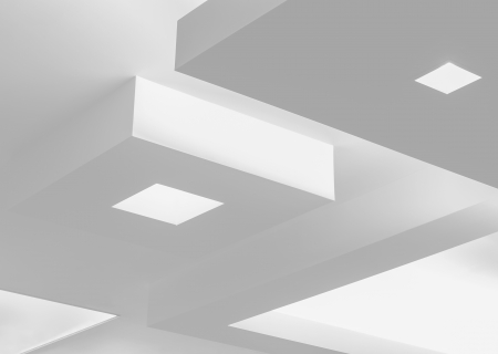 Ceiling with modern design and lightingの写真素材