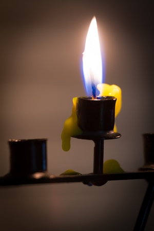 Beautiful candle with defocus backgroundの写真素材