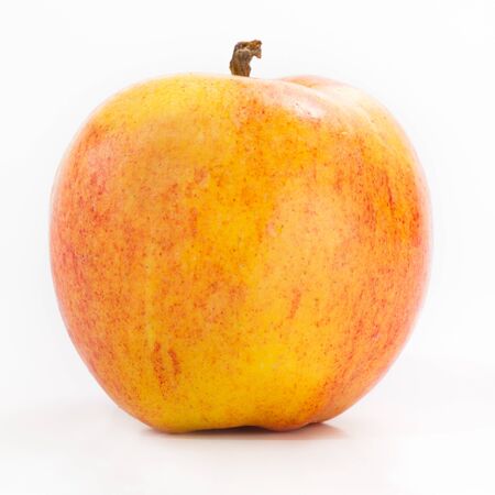 Yello Apple Isolated on Whiteの写真素材