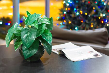 Christmas home interior in  living roomの写真素材
