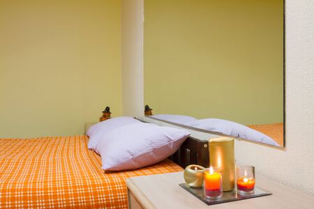 Bedroom Interior design with furnishings in a new house.の写真素材
