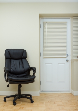 Empty Living room and office Leather chairman chairの写真素材