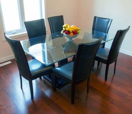 Interior design of dining room in a new houseの写真素材