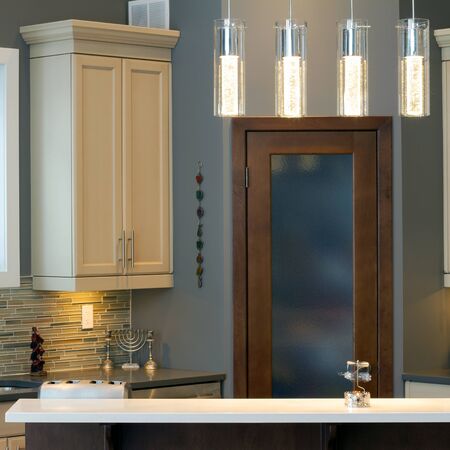 Modern kitchen Interior design  in a new houseの写真素材